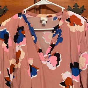 Long sleeved floral blouse